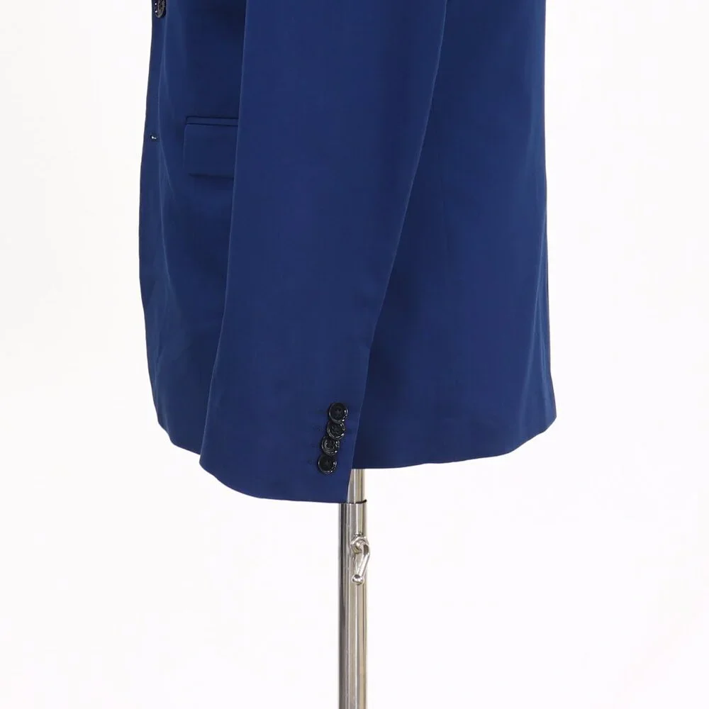 Express 40R Blue Blazer Sport Coat Jacket 2-Button Solid T370 - Picture 6 of 11